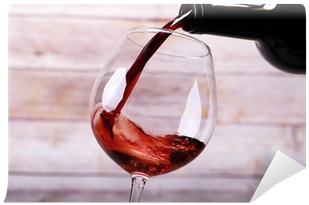 Pouring Wine Into Glass And Background Wall Mural • - Wine Beverage (400x400), Png Download