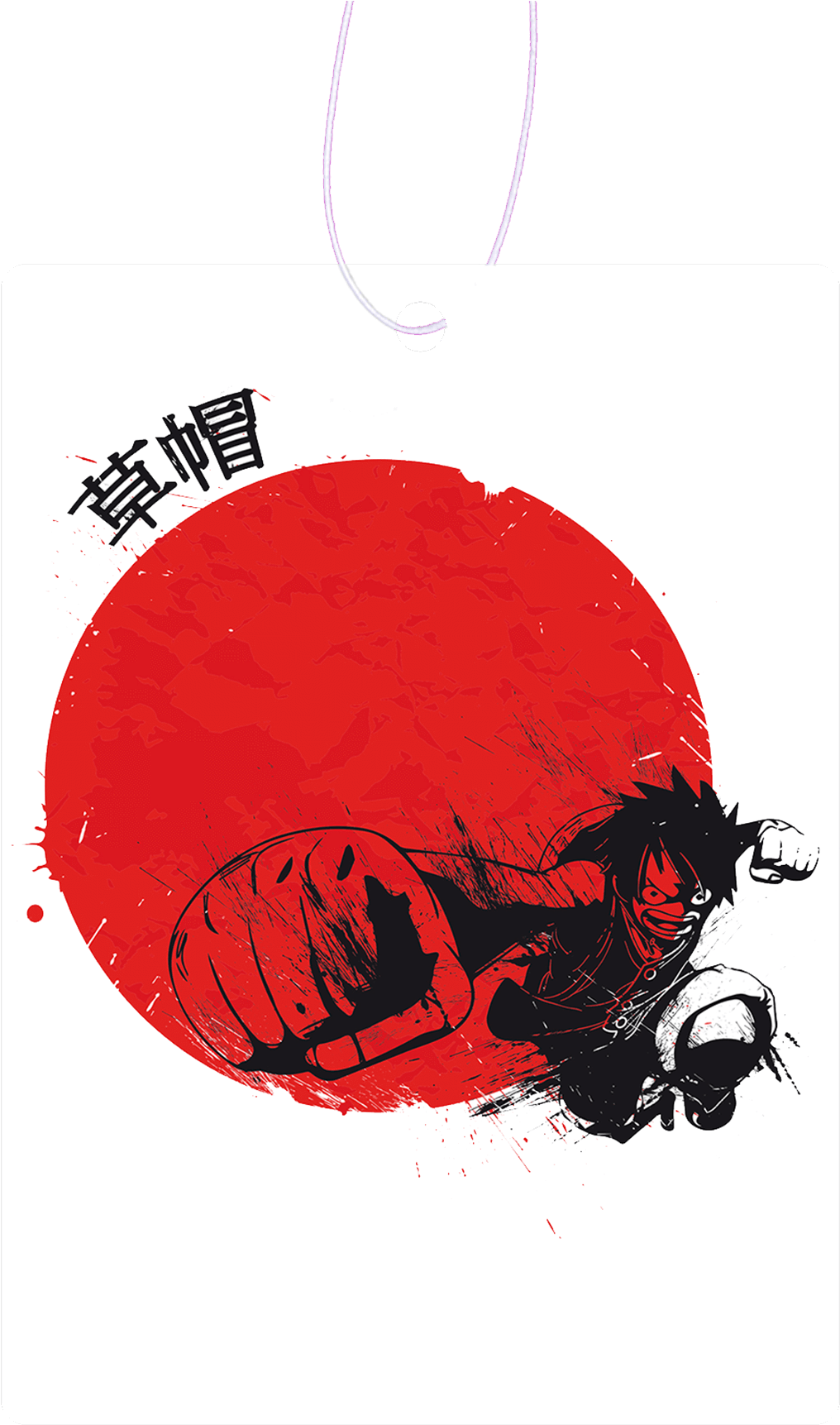 Red Sun Luffy Air Freshener - Monkey D. Luffy (1800x1800), Png Download