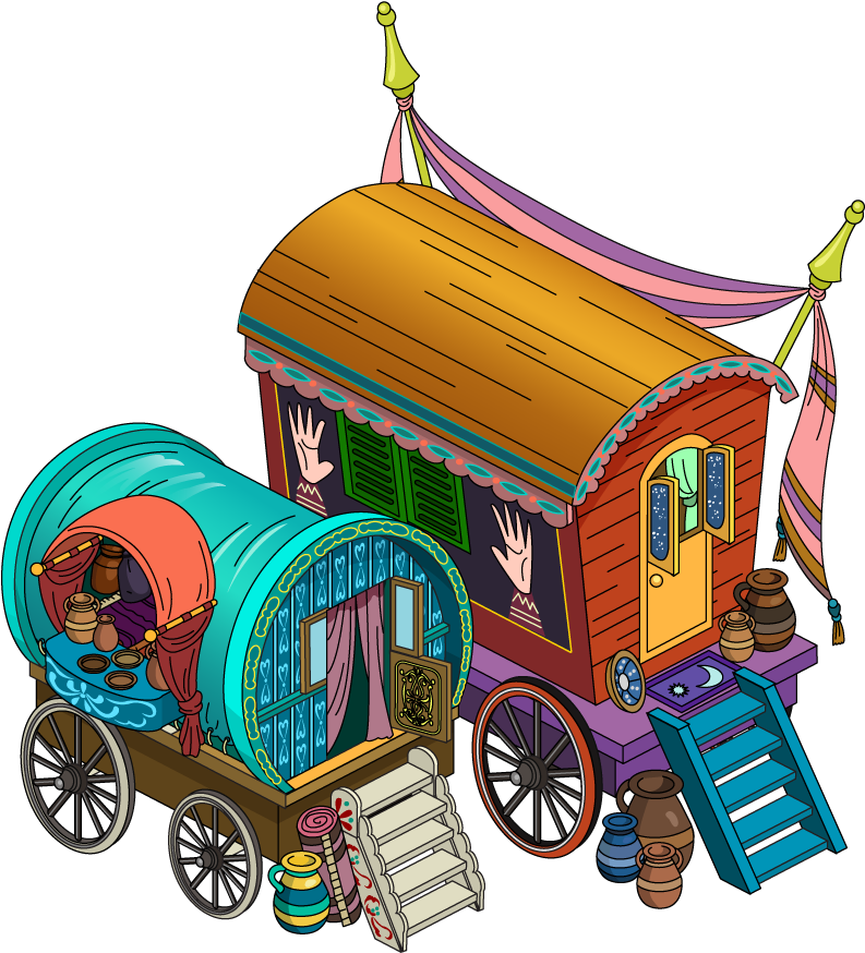 Fairytale Gypseycart - Wagon (937x1003), Png Download