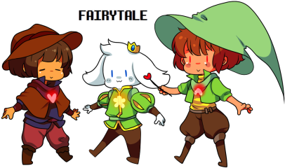 Https - //66 - Media - Tumblr - O0c82wqnhy1r32obno1 - Fairy Tale Undertale Chara (500x300), Png Download