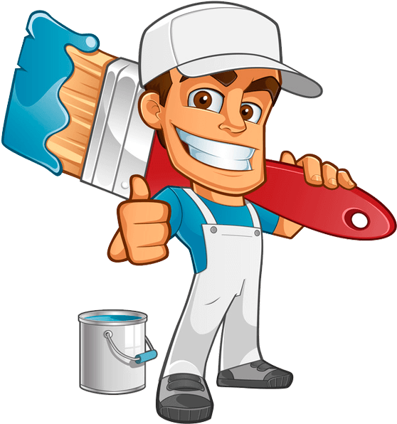 Pintor De Casas Png - Cartoon Painter (600x680), Png Download