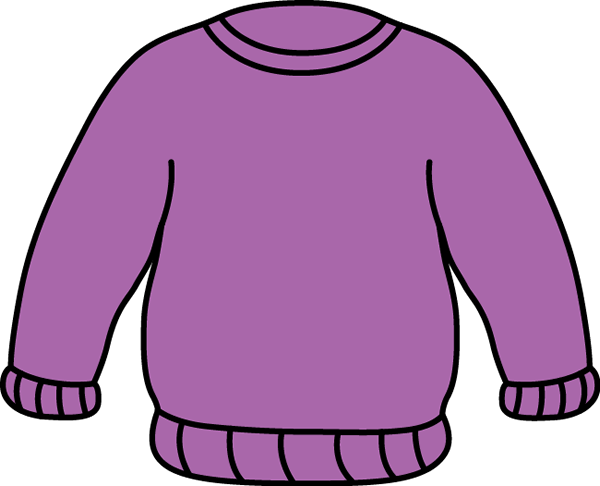 Purple Sweater Education Clipart, Cartoon Picture, - Sweater Clipart (600x486), Png Download