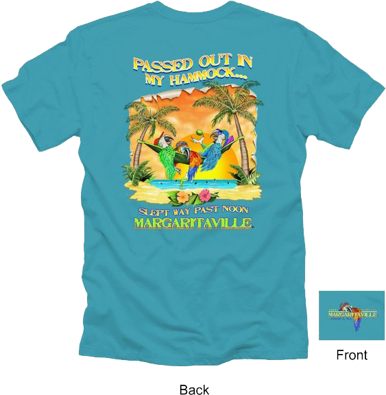 Passed Out In My Hammock T-shirt - Margaritaville Shirts (600x600), Png Download