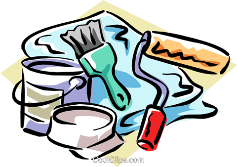 Painter's Tools Royalty Free Vector Clip Art Illustration - Imagens De Ferramentas De Pintor (480x338), Png Download