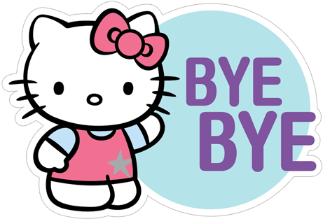 Bye Bye Kawaii Kitty - Bye Bye Hello Kitty (490x317), Png Download