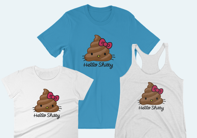 Image Of Hello Shitty Shirt - Hello Shitty (630x440), Png Download