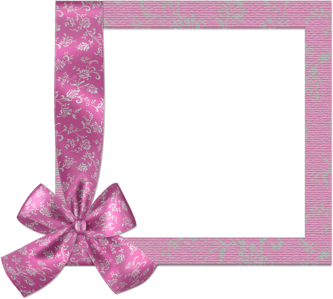 Cute Baby Pink Png Frame With Bow - Pink Png Photo Frames (1150x1019), Png Download