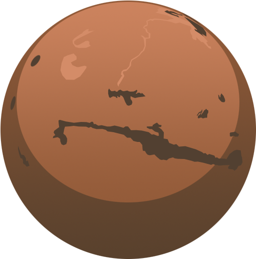 Mars Planet Png - Mars Drawing (553x572), Png Download