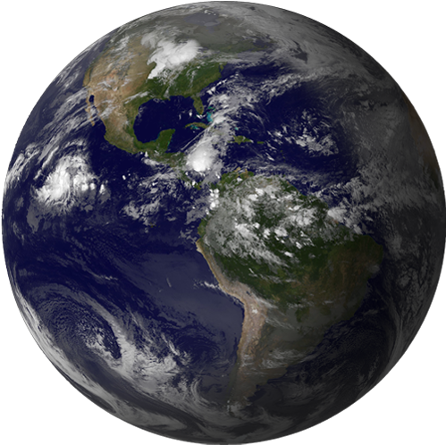 Mars Is The Fourth Planet From The Sun - Satellite Images Of The Earth (594x566), Png Download