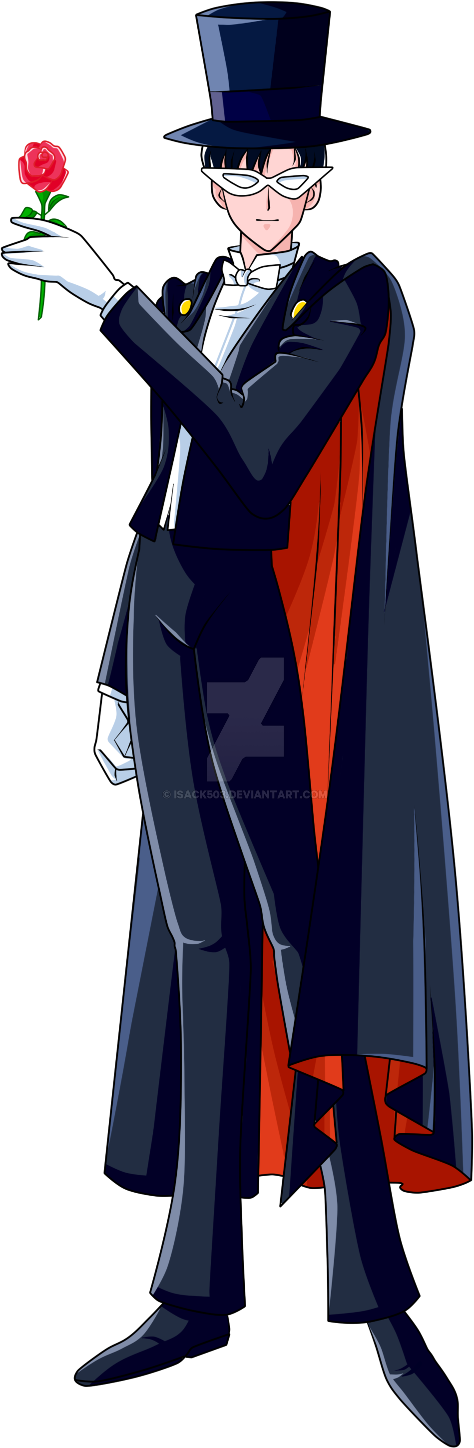 Tuxedo Mask Vector By Isack503-d9h7uzf - Tuxedo Mask Png (1024x2931), Png Download