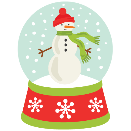 Snowman Snow Globe Snowglobe Svg Scrapbook Cut File - Christmas Globe Clip Art (432x432), Png Download