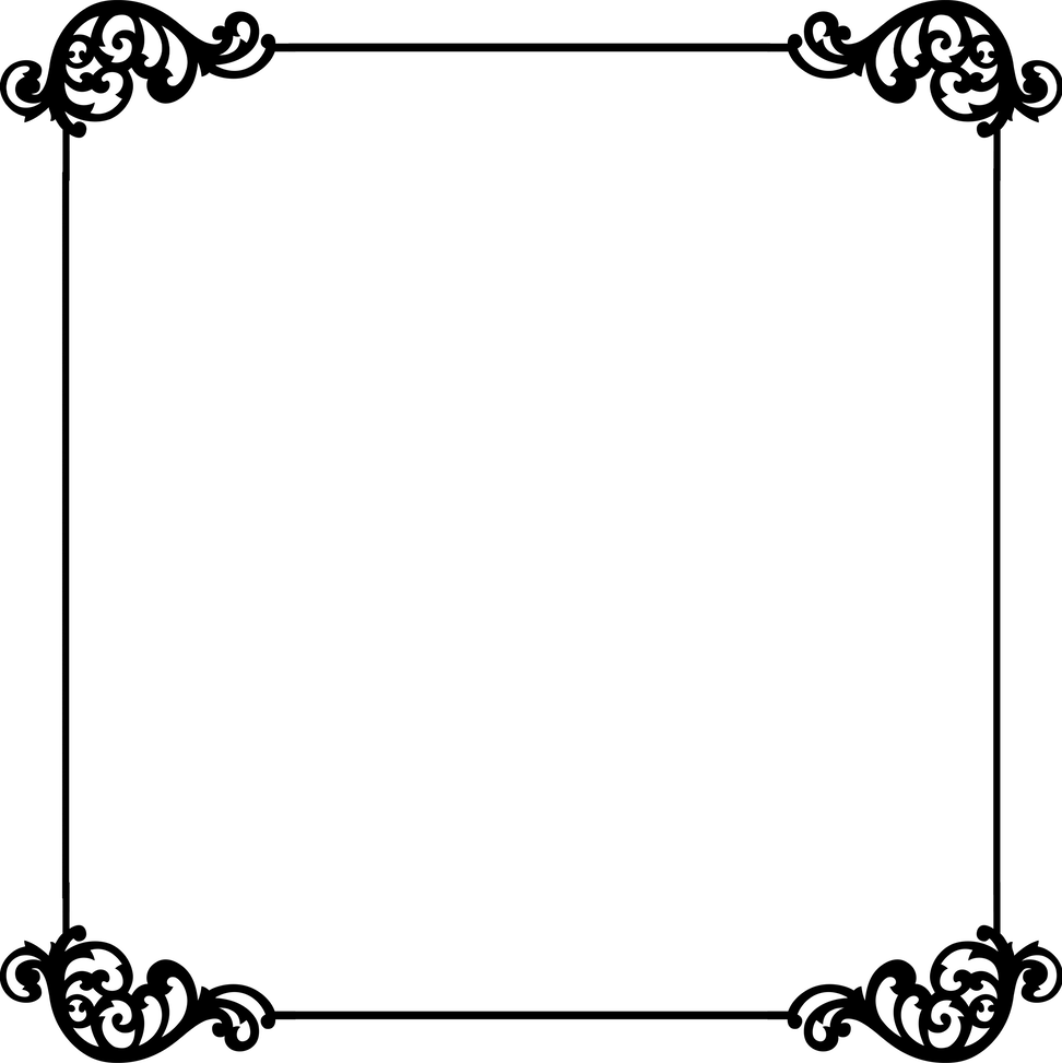 Swirl Border (972x973), Png Download