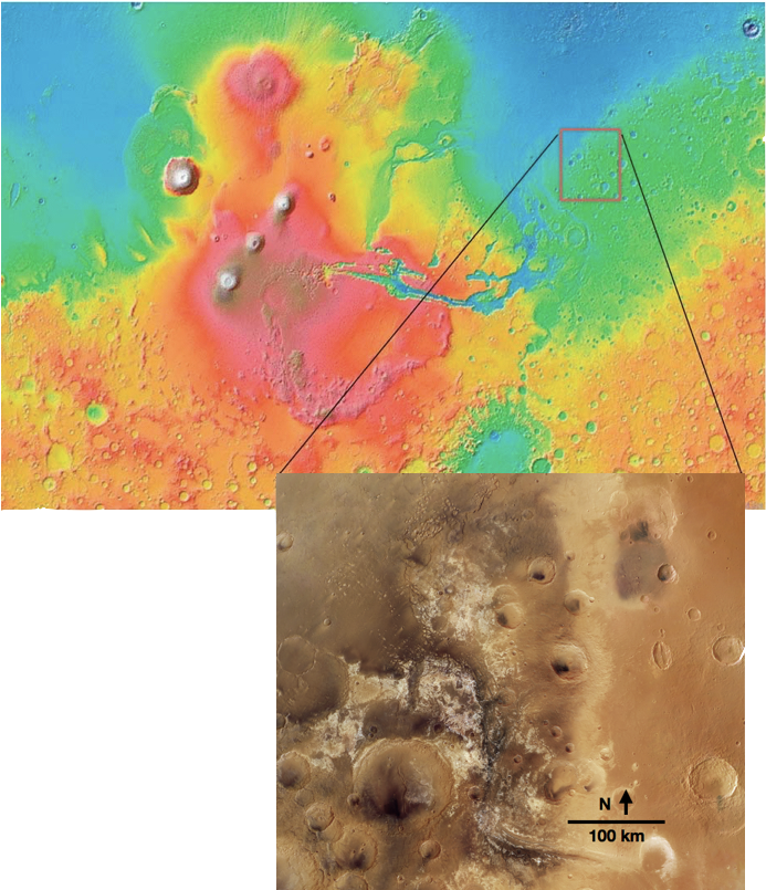 Location Of Mawrth Vallis - Mars (768x1024), Png Download