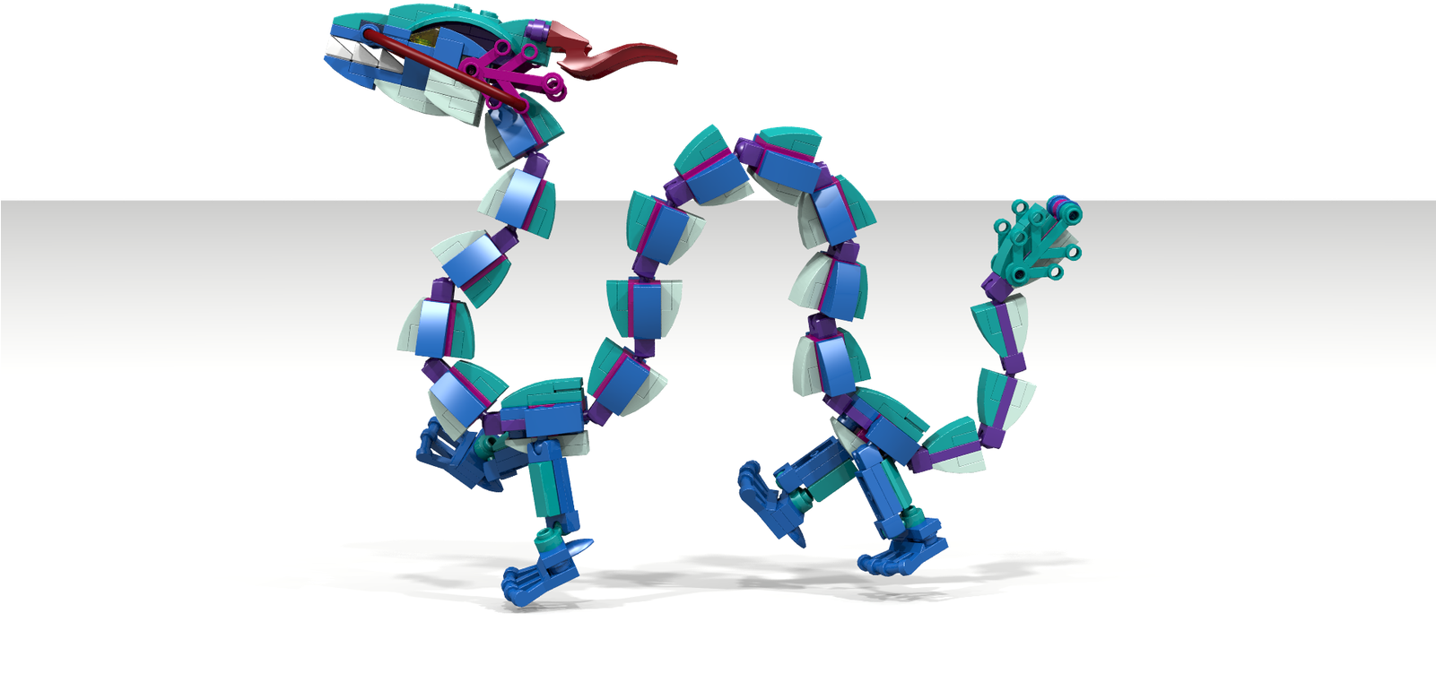 Chinese Dragon - Lego Chinese Dragon (1600x900), Png Download