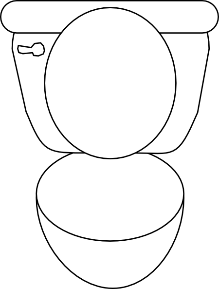 Potty Toilet Clip Art At Vector Clip Art - Toilet Clip Art (450x593), Png Download