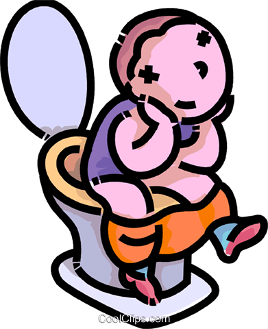 Download Free Printable Clipart And Coloring Pages - Toilet Clip Art (391x480), Png Download
