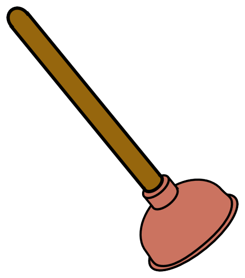 Bathroom Clipart Plunger - Plunger Clipart (500x567), Png Download