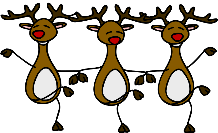 Cartoon - Dancing Reindeer Clipart (800x800), Png Download