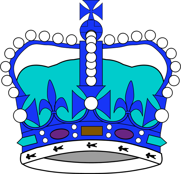Blur Clipart Royal Crown - Blue (600x579), Png Download