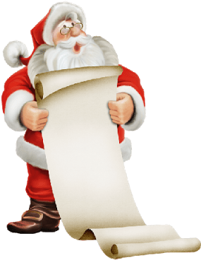 Santa Claus Reading - Санта Клаус На Прозрачном Фоне (400x400), Png Download