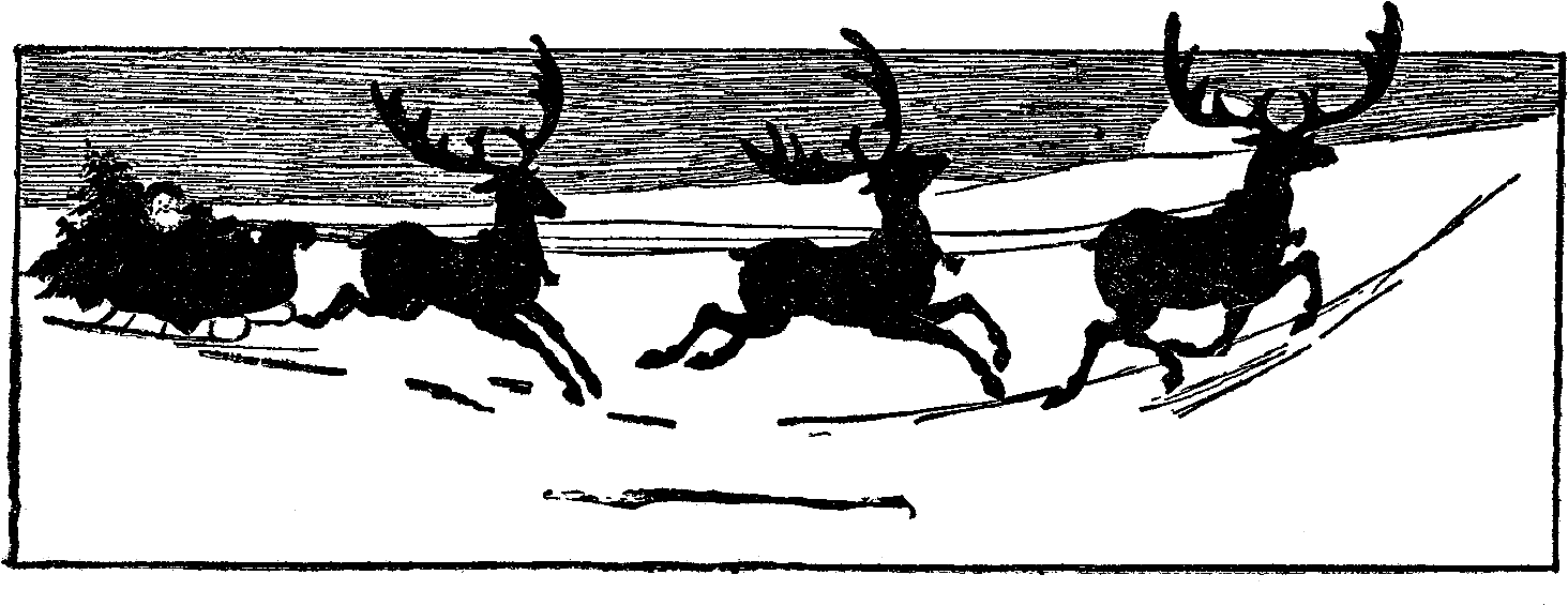 Santa And Reindeer Image - Santa Claus (1540x620), Png Download