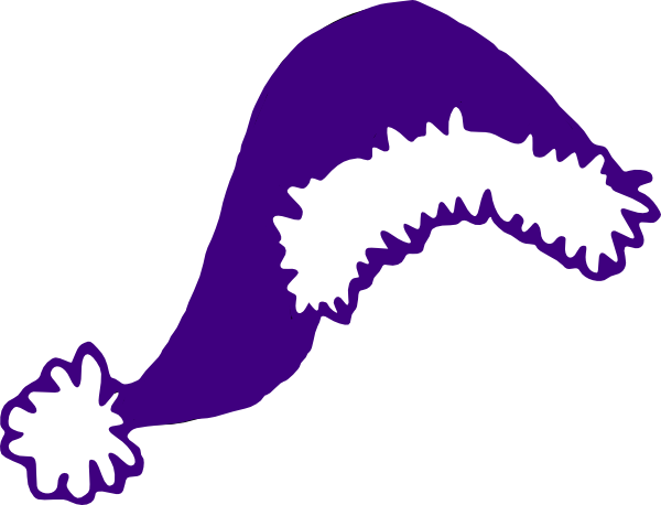 Purple Santa Hat Transparent (600x458), Png Download