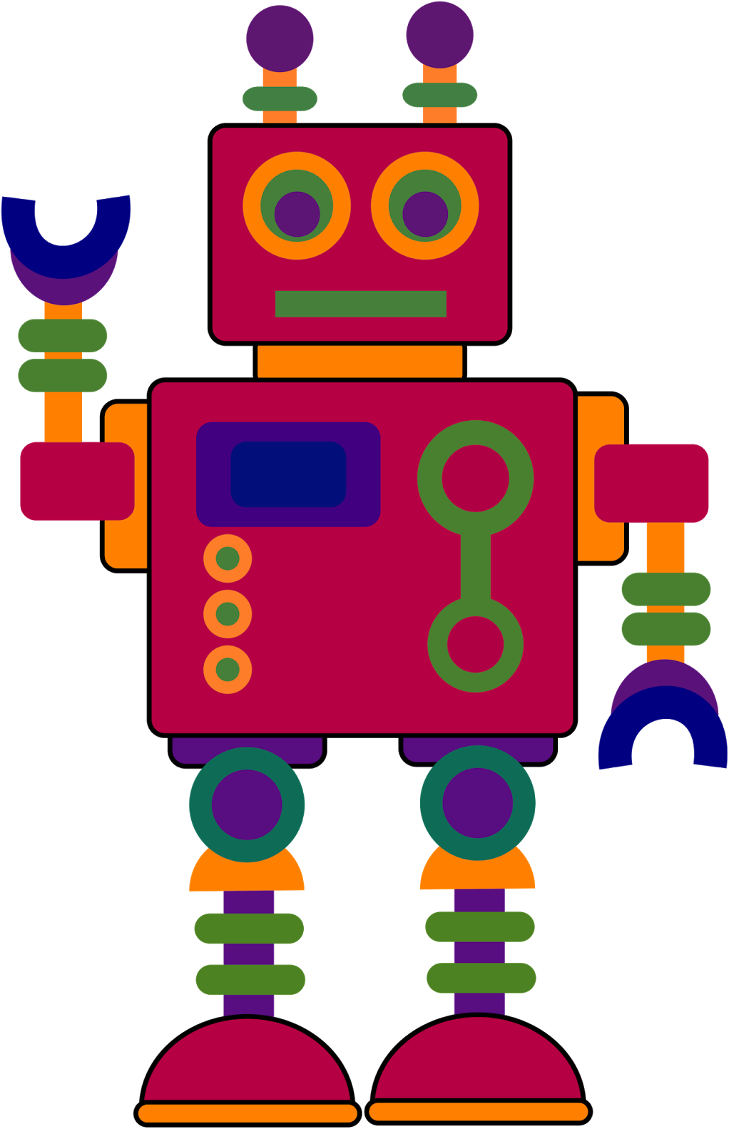 Robot Clip Art Clipart Image - Clipart Of Robot (1049x1600), Png Download