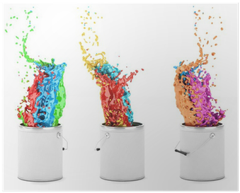 Colour's Explosion In A Paint Tin - Paint (400x400), Png Download