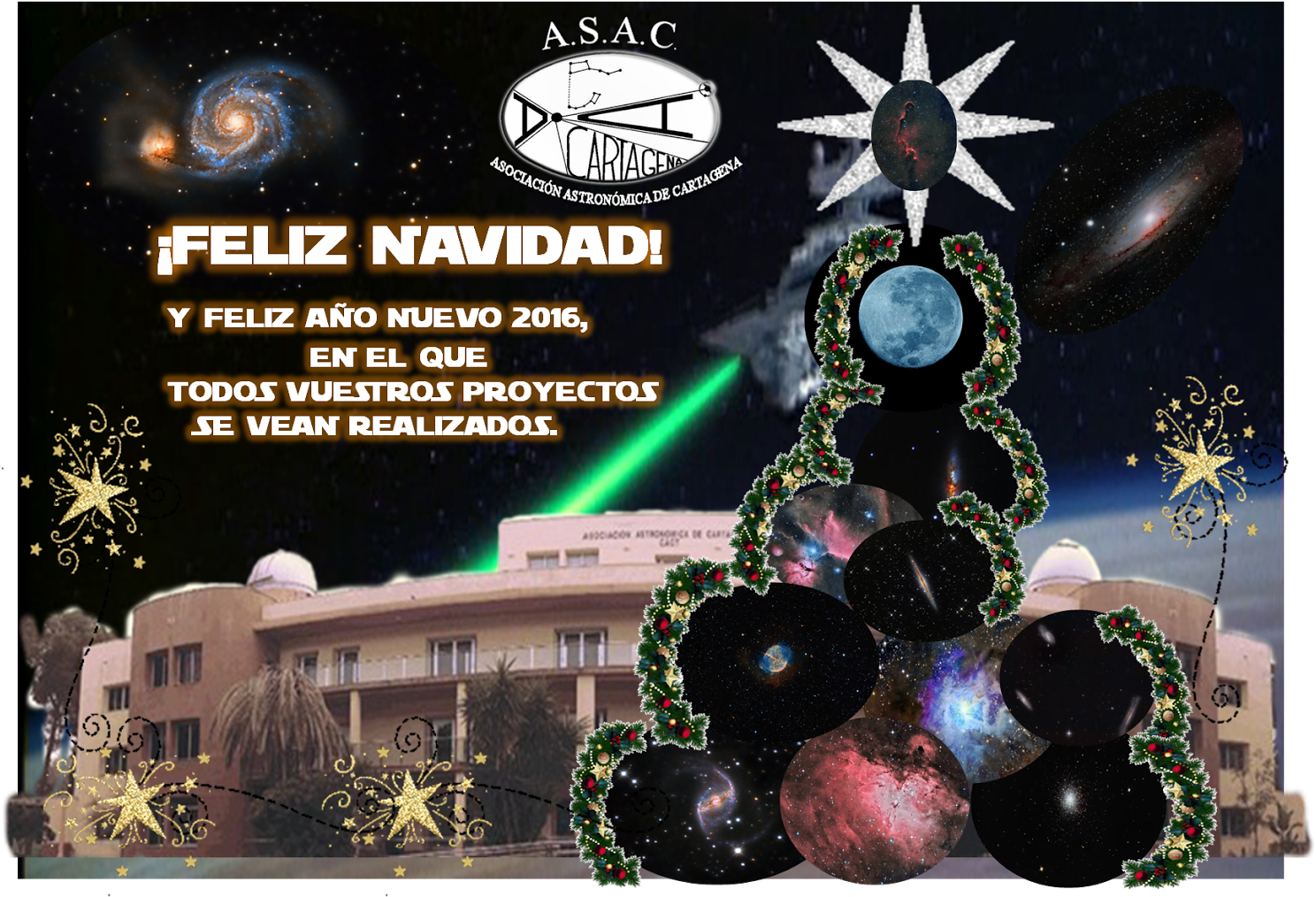 Asociación Astronómica De Cartagena Os Desea ¡feliz - Mysterious Night Venice Carnival Digital Art (1600x1038), Png Download