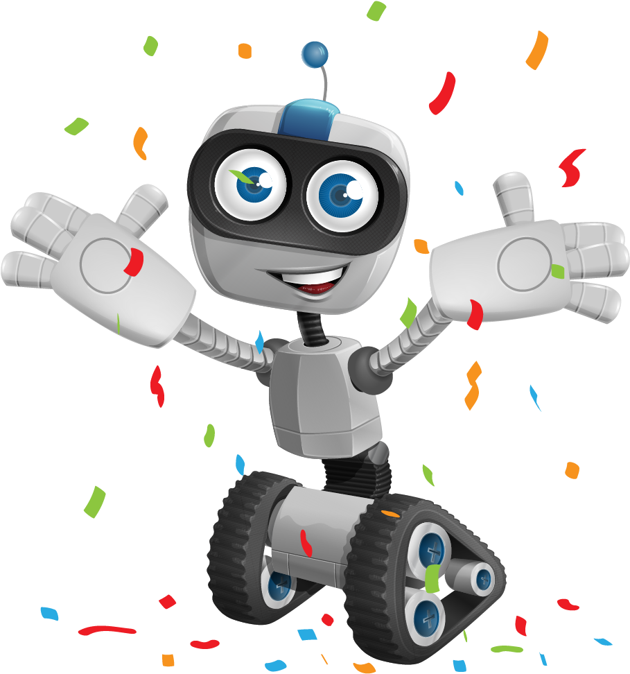 Desde Logix5 Os Deseamos Un Feliz Año Nuevo - Vector Nano Cartoon Robot (1000x1200), Png Download