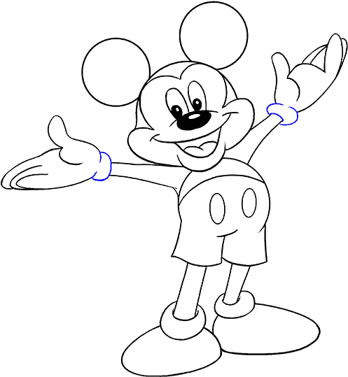 How To Draw Mickey Mouse - Drawing (678x600), Png Download