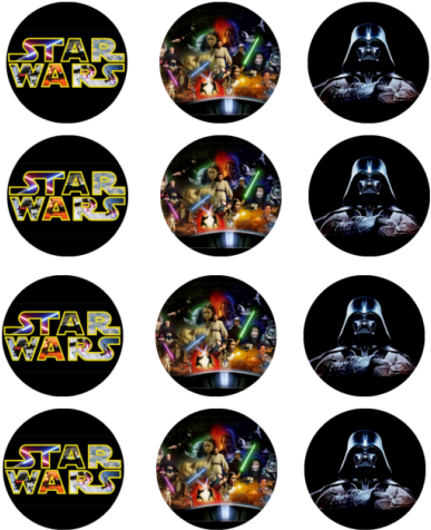 Star Wars Cupcake - Bottle Cap Batman (600x600), Png Download