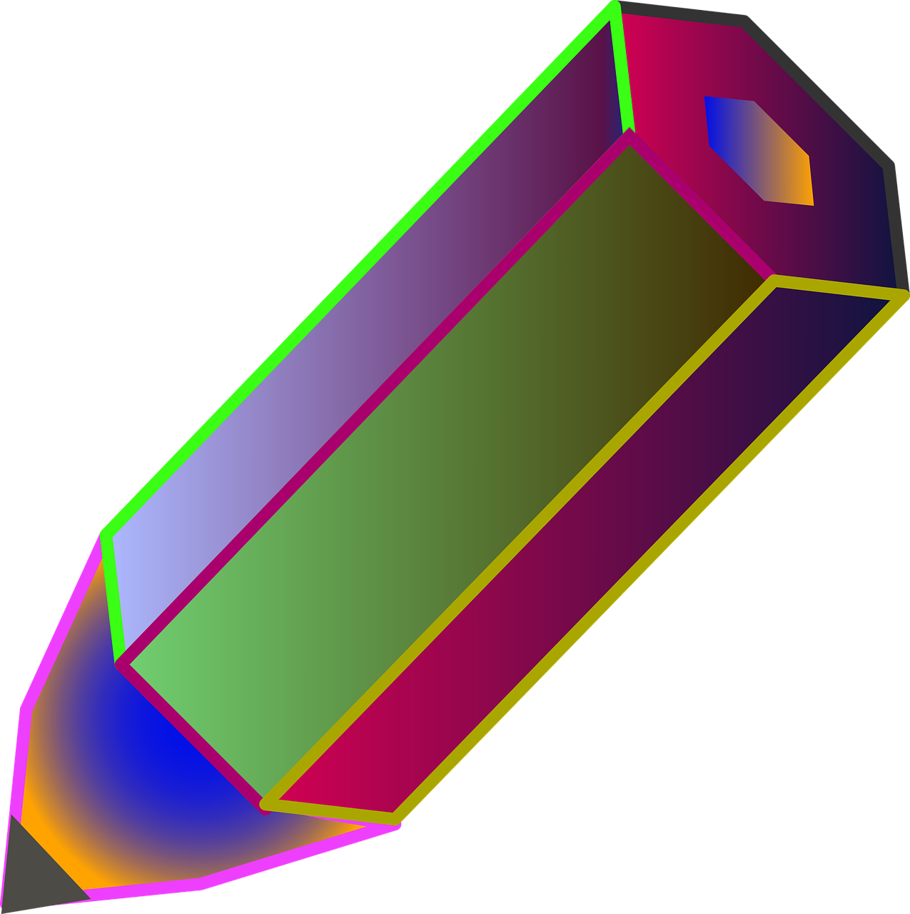 Pencil,color,colored Vector Graphics - Kredka Rysunek Dla Dzieci (500x501), Png Download