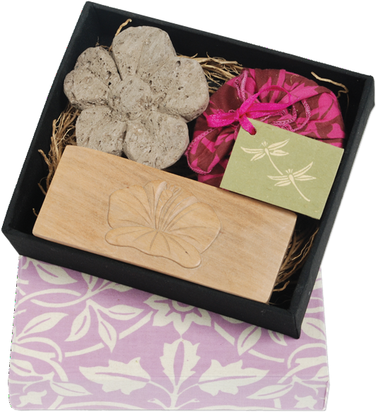 Pumice Flower Box Gift Set - Zen Zen Happy Flower Pumice And Soap Gift Box Set (600x600), Png Download