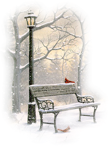 Winter Christmas, Christmas Cards, Winter Wonderland, - Banc De Parc En Hiver (382x506), Png Download