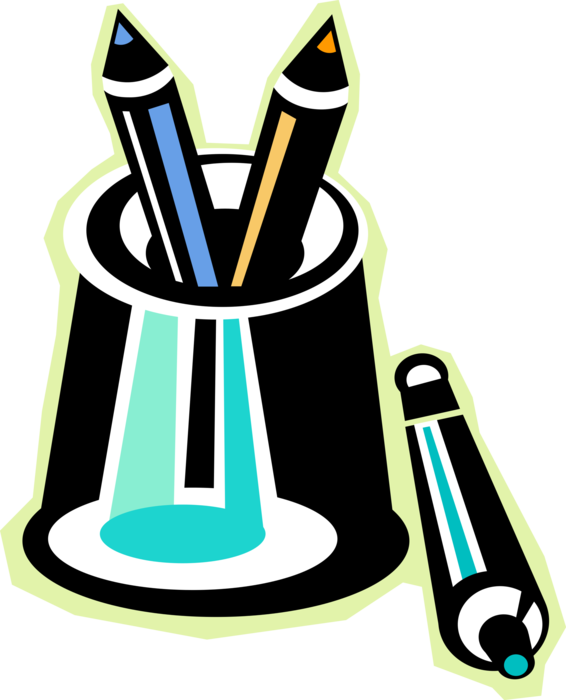 Vector Illustration Of Graphite Pencil Writing Or Drawing - Servicescape (566x700), Png Download