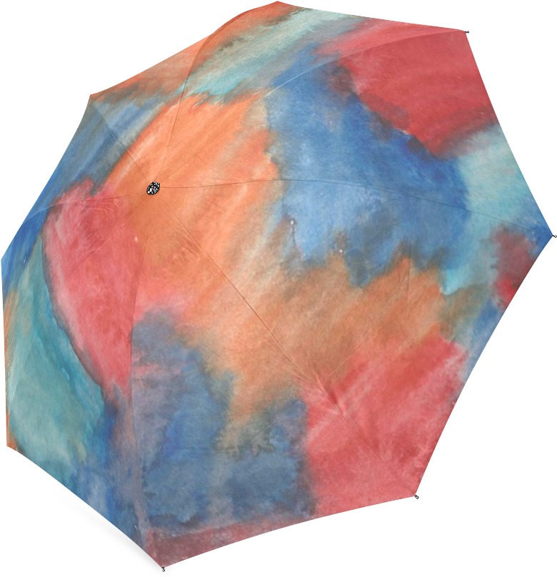 Stained Glass Brush Strokes Foldable Umbrella - Umbrella (500x500), Png Download