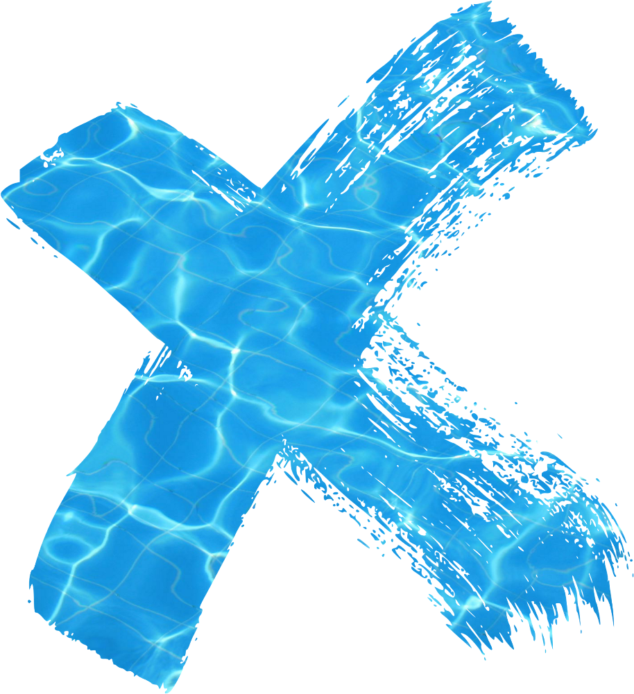 Ftestickers Cross Brush Stroke Blue Water 4asno4i - 58071 Dispenser Cloro Galleggiante Bestway Per Piscina (1024x1067), Png Download