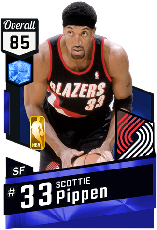 '00 Scottie Pippen Sapphire Card - Lebron James Lakers Card (325x475), Png Download
