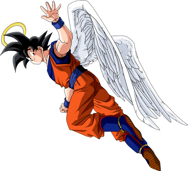 Render Dragon Ball Goku Com Asas - Goku Died (650x594), Png Download