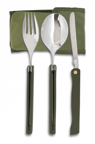 Sets Cubiertos Camping Outdoor - Albainox Camping Set 3 Pieces (316x480), Png Download