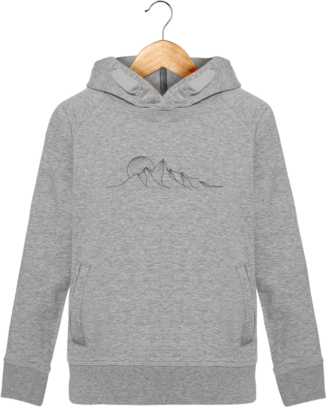 Hoodie Kids Stanley Mini Base Mountain Draw By /wait-design - Sweatshirt (690x850), Png Download