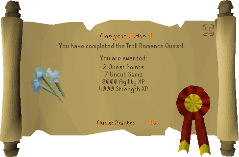 Troll Romance Reward Scroll - Runescape Quest (488x320), Png Download