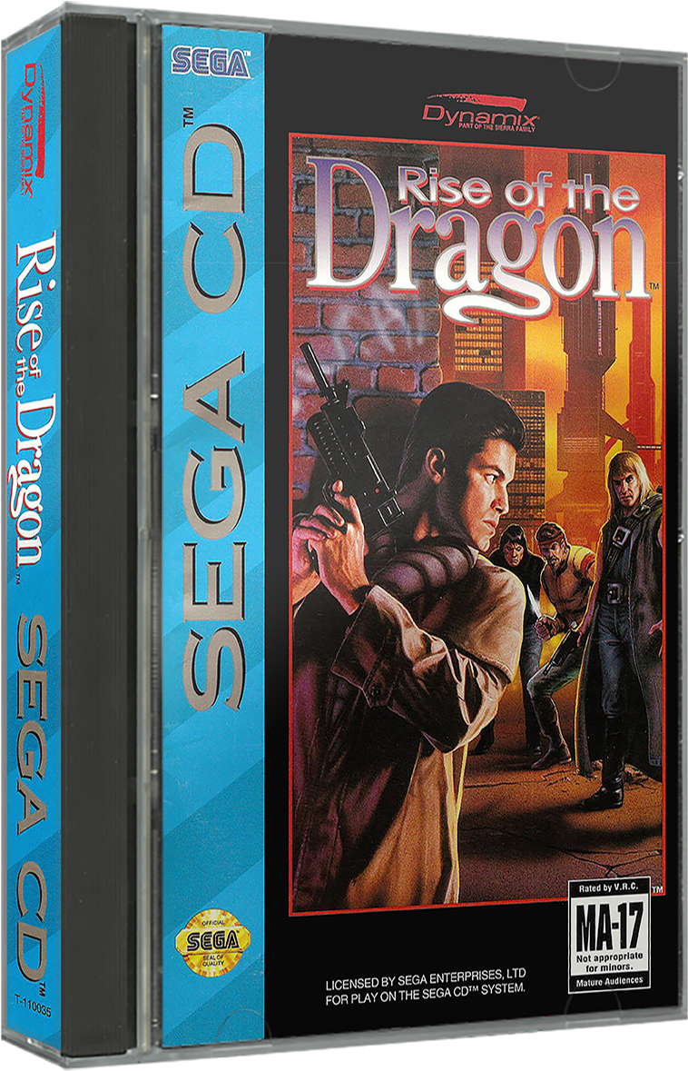 Rise Of The Dragon - Rise Of The Dragon Sega Cd Game (787x1208), Png Download