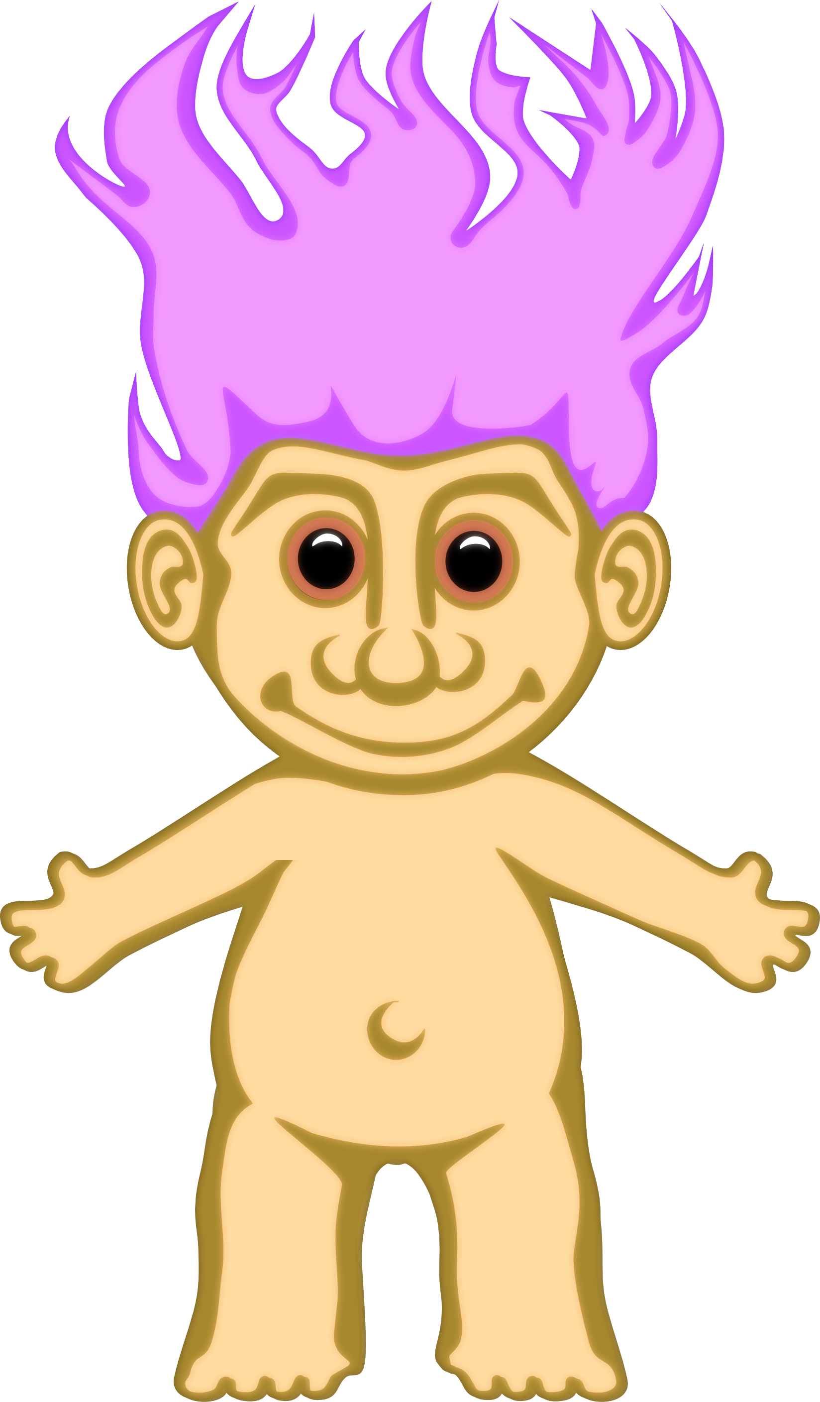 Purple Troll Doll Purple Troll Doll A Mohn Thing - Cartoon Troll Doll (1648x2817), Png Download