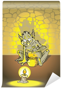 Greedy Troll Counting Golden Coins In The Dungeon, - Coin (400x400), Png Download