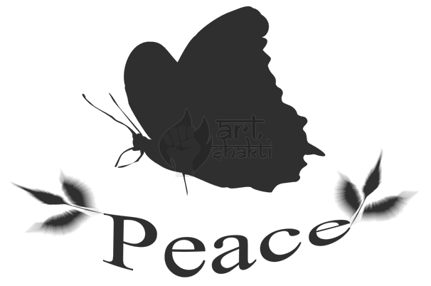 Butterfly Logo Leaves Peace - Leah In Hebrew (606x402), Png Download