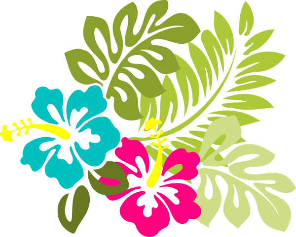 Hibiscus Clipart Png For Web - Red Flower Hawaii Art (600x482), Png Download