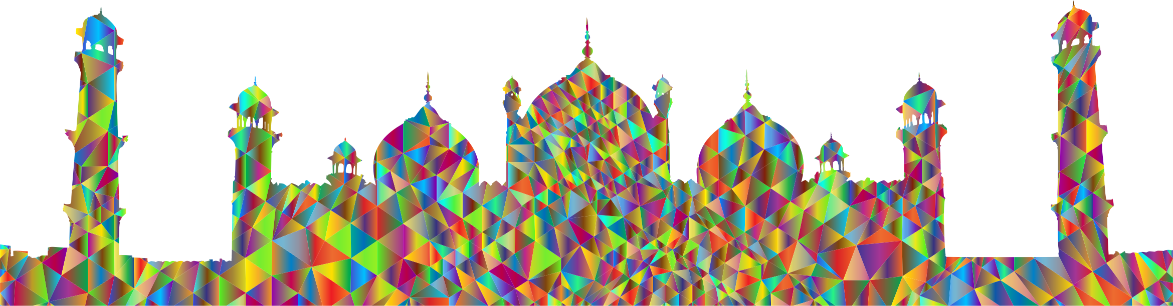 This Free Icons Png Design Of Polychromatic Low Poly (2340x612), Png Download