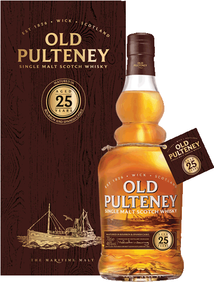 25 Year Old Single Malt Scotch Whisky - Old Pulteney 25 Year Old (600x600), Png Download